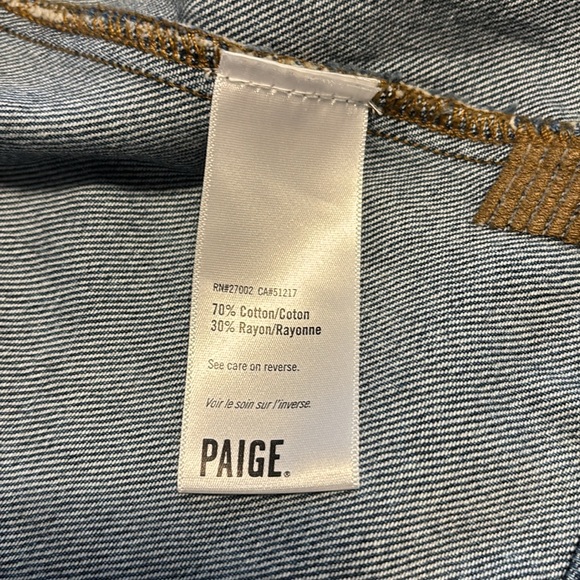 Paige distressed jean jacket size medium - Picture 3 of 4